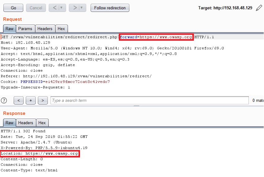  Paramétro vulnerable a open redirect