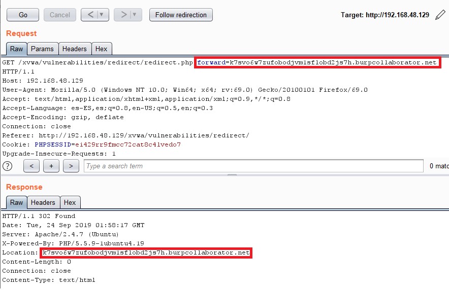 Prueba de concepto de open redirect
